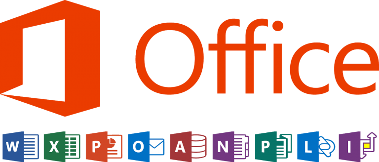 microsoft office logo with application icons